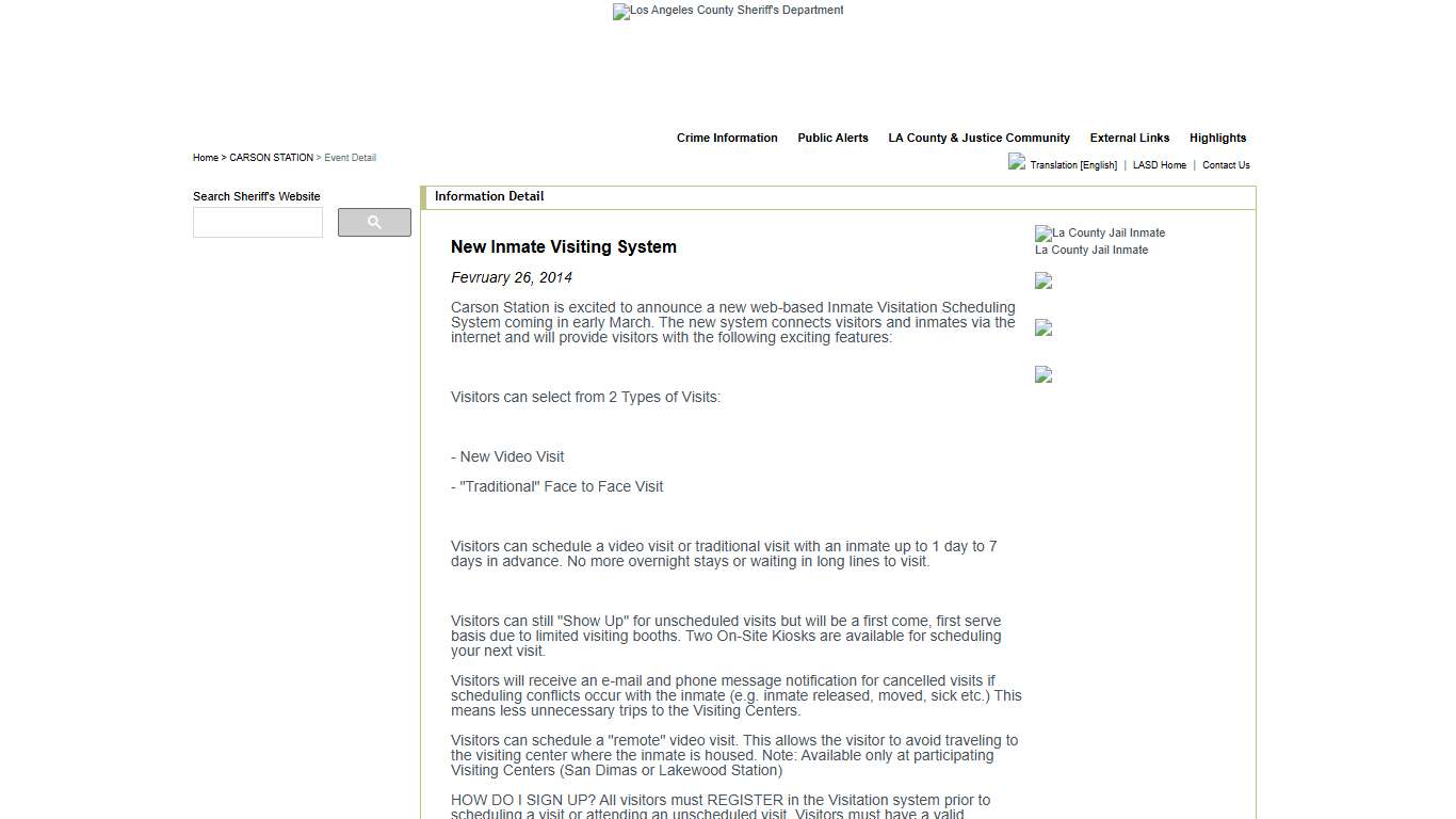 LASD.org - Information Detail